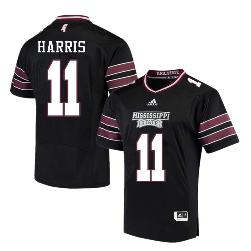 Men #11 Dezmond Harris Mississippi State Bulldogs College Football Jerseys Sale-Black